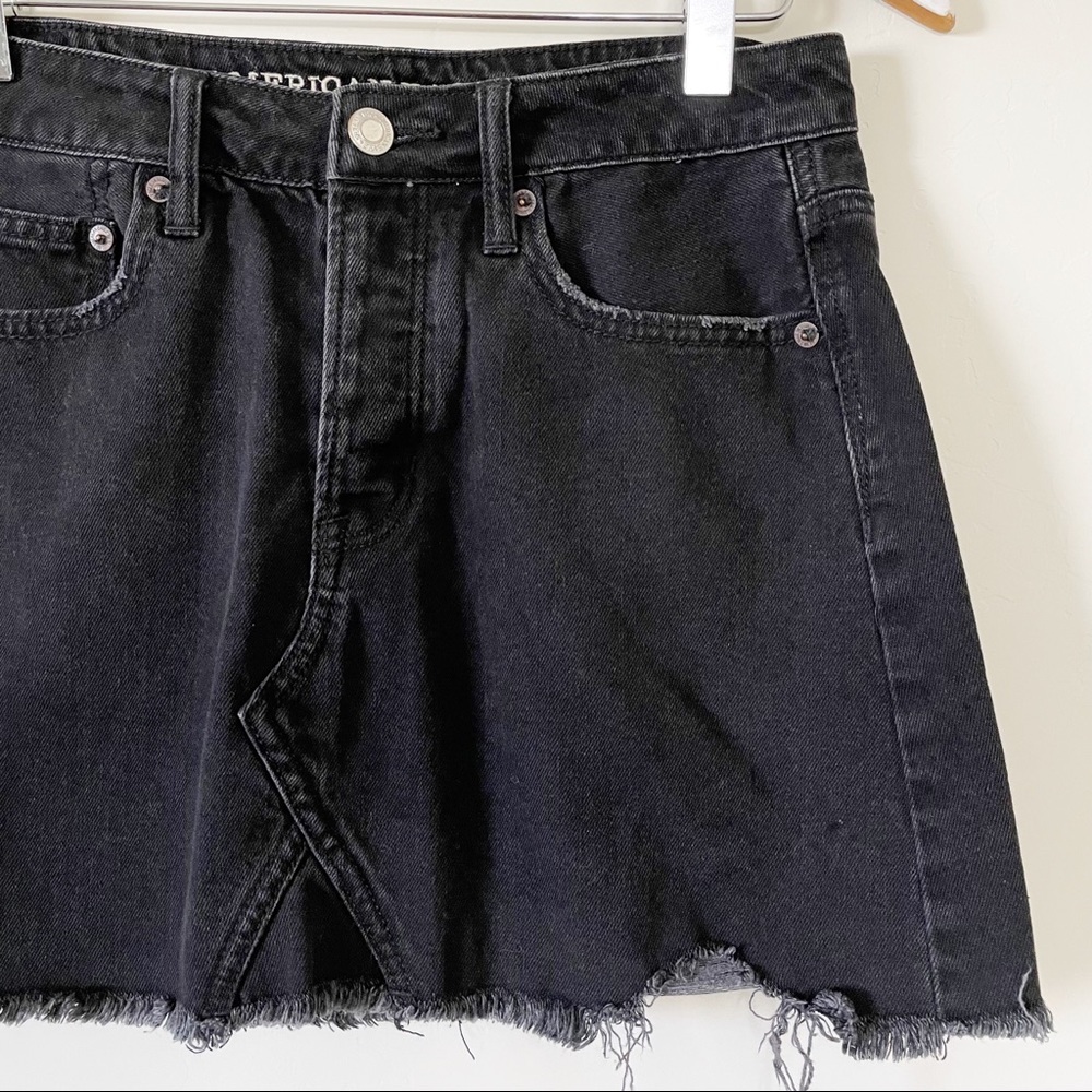 American Eagle Black Jean Skirt - Picture 3 of 13